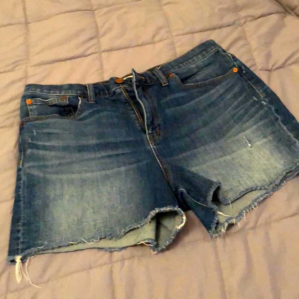 Madewell high rise denim shorts